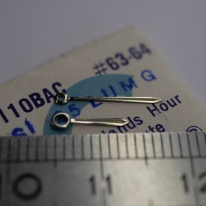 Aiguille heure minute - BULOVA 110BAC N°63-64 SL25 LUM Doré [NOS] (Watch hands)