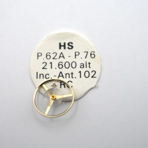 N°721 Balancier de montre Lorsa HS P62A P76 - Incabloc Antichoc 21 600 Alt [NOS]