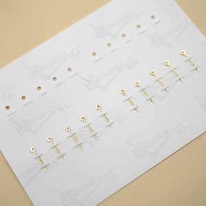 Lot de 10 aiguilles minutes dorées Luminova Ø0,70mm L10mm [NOS] UNIVERSO Swiss