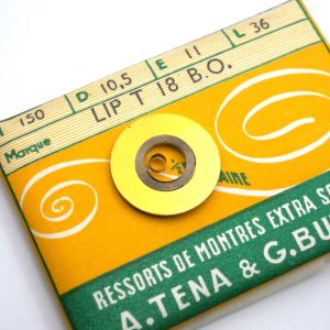 Ressort Barillet de Montre - LIP T18 Bride ouverte (BO)  [NOS] Mainspring