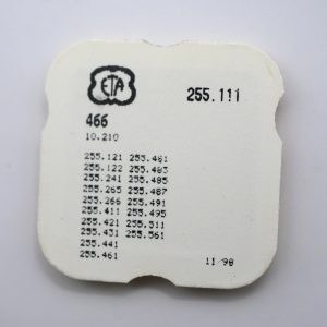 N°466 Couvre-mécanisme / Setting mecanism cover - ETA ESA 255.111 [NOS]