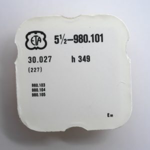N°227 Roue de seconde HT 349 / Second wheel - ETA ESA 980.101 [NOS]