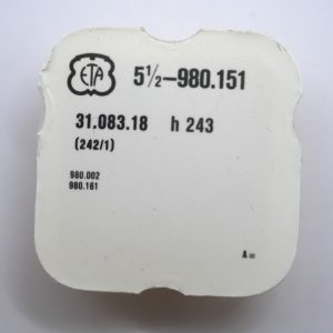 N°242/1 Chaussée HT 243 / Cannon pinion - ETA ESA 980.151 [NOS]