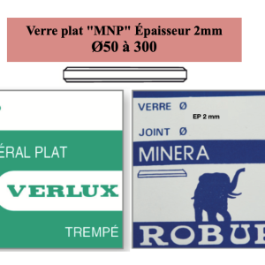 Verre de montre Minéral plat  "MNP" Ø50 à 300 Ep 2mm V[NOS]