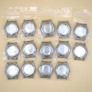 Lot de 14 Boitiers De Montre ONSA Ø33mm - Swiss Made, Acier [NOS] Watch Case