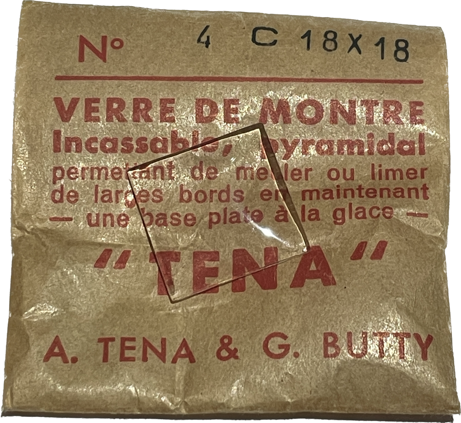 Verre de montre Plexi/Acrylique de forme N°1 à 250 TENA Incassable (Watch glass) – Image 6