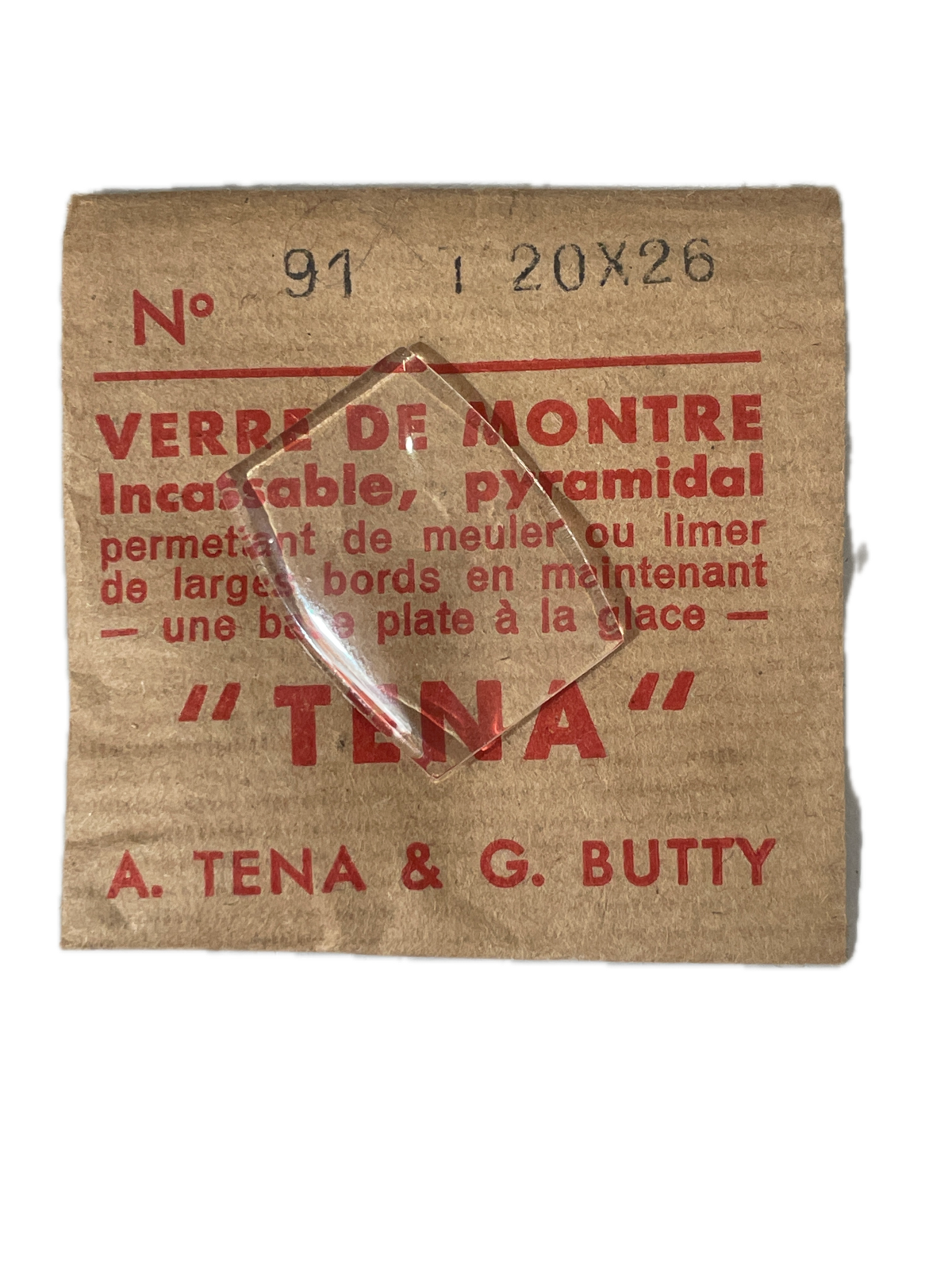 Verre de montre Plexi/Acrylique de forme N°1 à 250 TENA Incassable (Watch glass) – Image 92