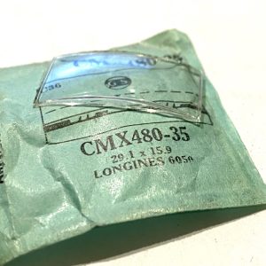 Verre montre G&S FLEXO CMX480-35 - 29,1x15,9 - Longines 6050 [NOS] (crystal)