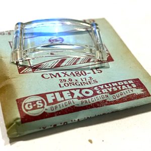 Verre montre G&S FLEXO CMX480-15 - 29x17,2 - Longines [NOS] (Watch crystal)
