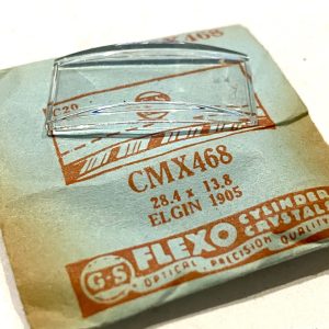 Verre montre G&S FLEXO CMX468 - 28,4x13,8 - Elgin 1905 [NOS] (Watch crystal)