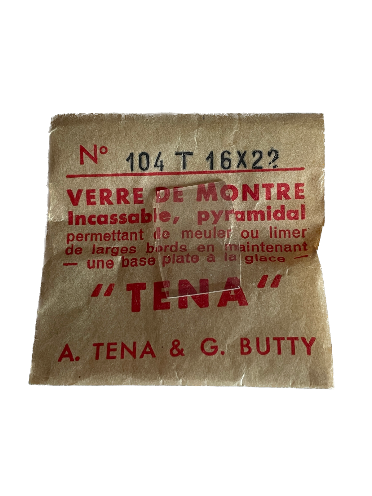 Verre de montre Plexi/Acrylique de forme N°1 à 250 TENA Incassable (Watch glass) – Image 105