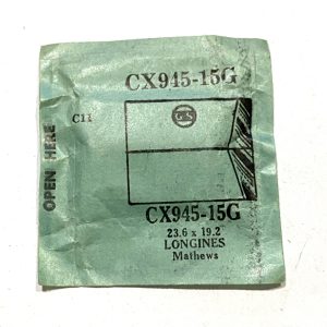 Verre montre G&S FLEXO CX945-15G - 23,6x19,2 - Longines  [NOS] (Watch crystal)