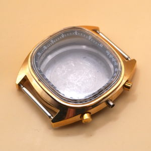 Boitier De Montre Chronographe Ø37mm - Cadran Ø32mm - Plaqué Or [NOS] Watch Case