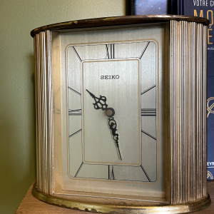 Pendule à poser - SEIKO QHG103G : Métal doré