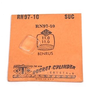 Verre montre SUC RN 97-10 - Compatible Benrus - 11x11 [NOS] (Watch crystal)