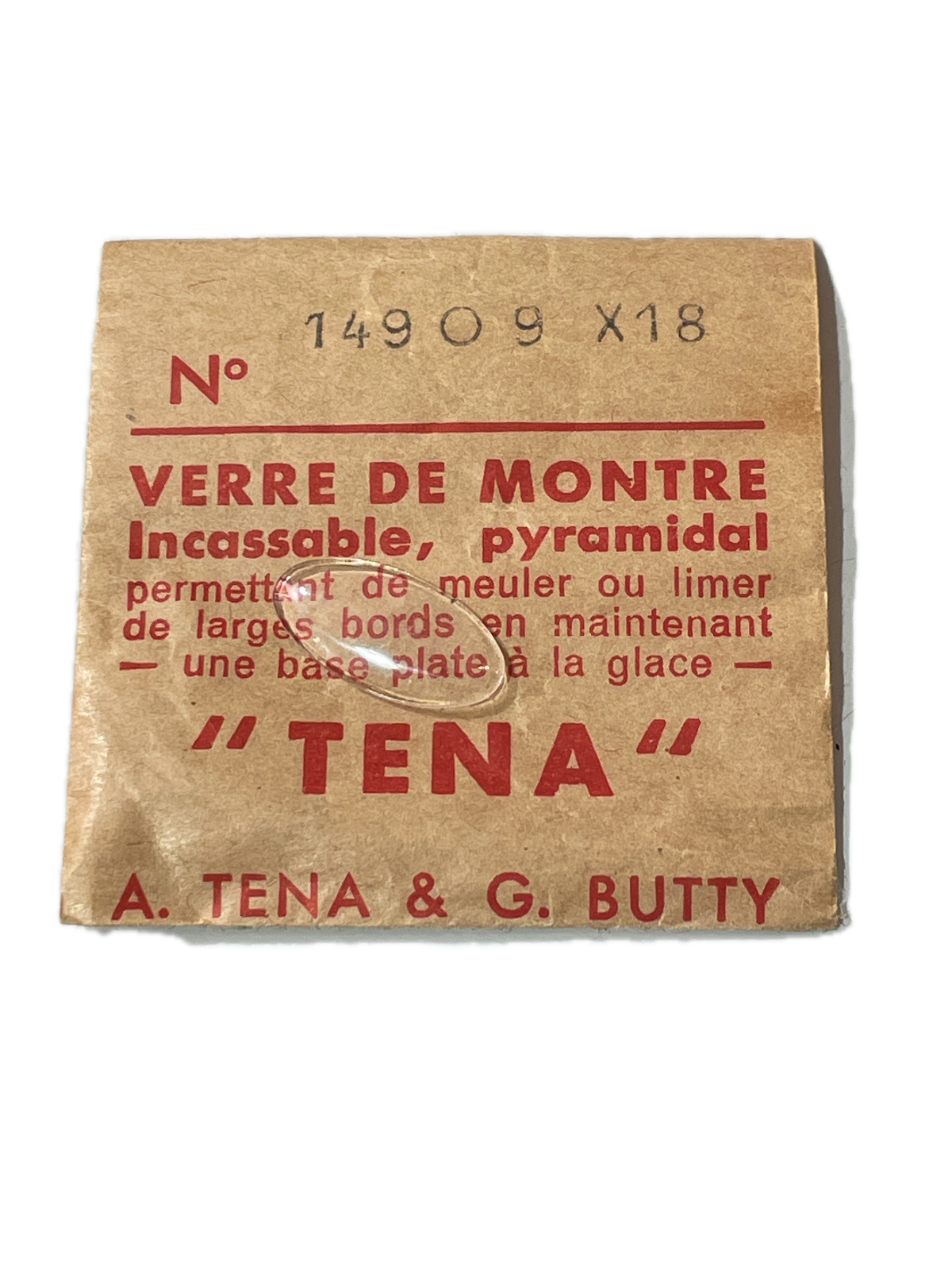 Verre de montre Plexi/Acrylique de forme N°1 à 250 TENA Incassable (Watch glass) – Image 150