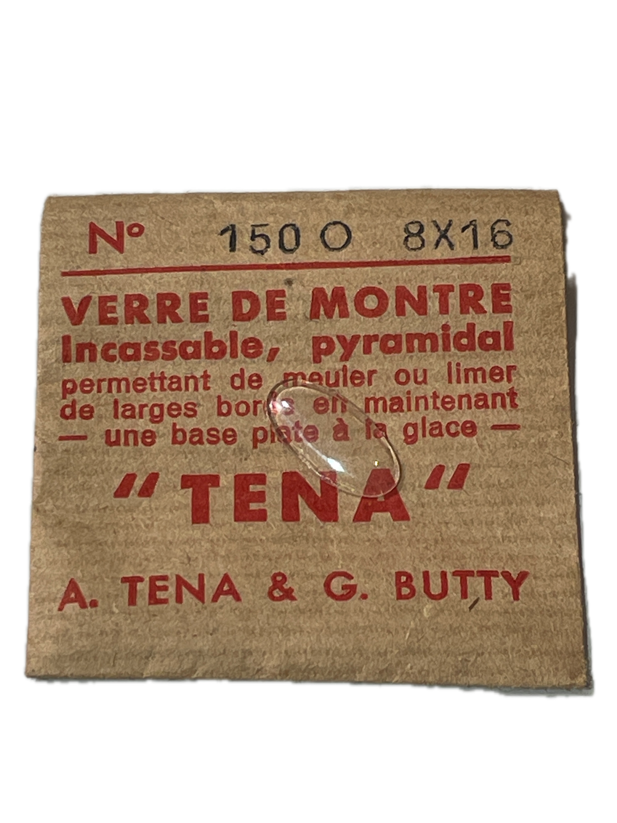 Verre de montre Plexi/Acrylique de forme N°1 à 250 TENA Incassable (Watch glass) – Image 151