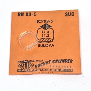 Verre montre SUC RN 98-5 -BULOVA - 11,4x11,3 [NOS] (Watch crystal)