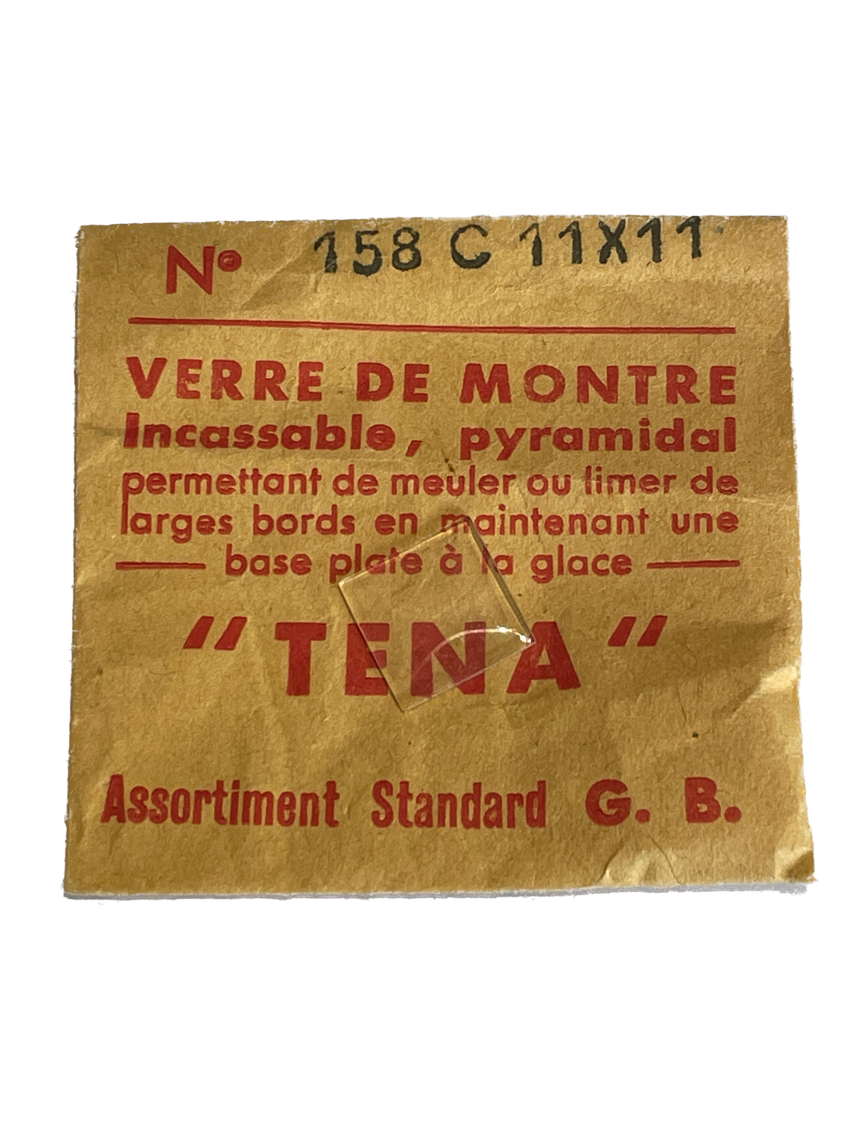 Verre de montre Plexi/Acrylique de forme N°1 à 250 TENA Incassable (Watch glass) – Image 159