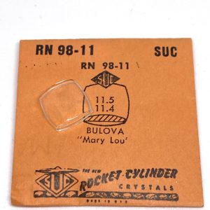 Verre montre SUC RN 98-11 -Compatible Bulova 11,5x11,4 [NOS] (Watch crystal)
