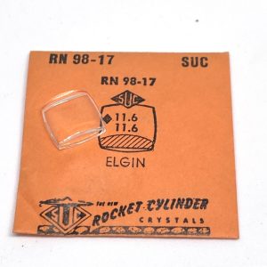 Verre montre SUC RN 98-17 - ELGIN - 11,6x11,6 [NOS] (Watch crystal)