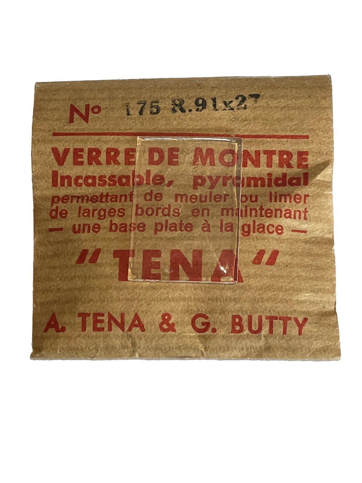 Verre de montre Plexi/Acrylique de forme N°1 à 250 TENA Incassable (Watch glass) – Image 176