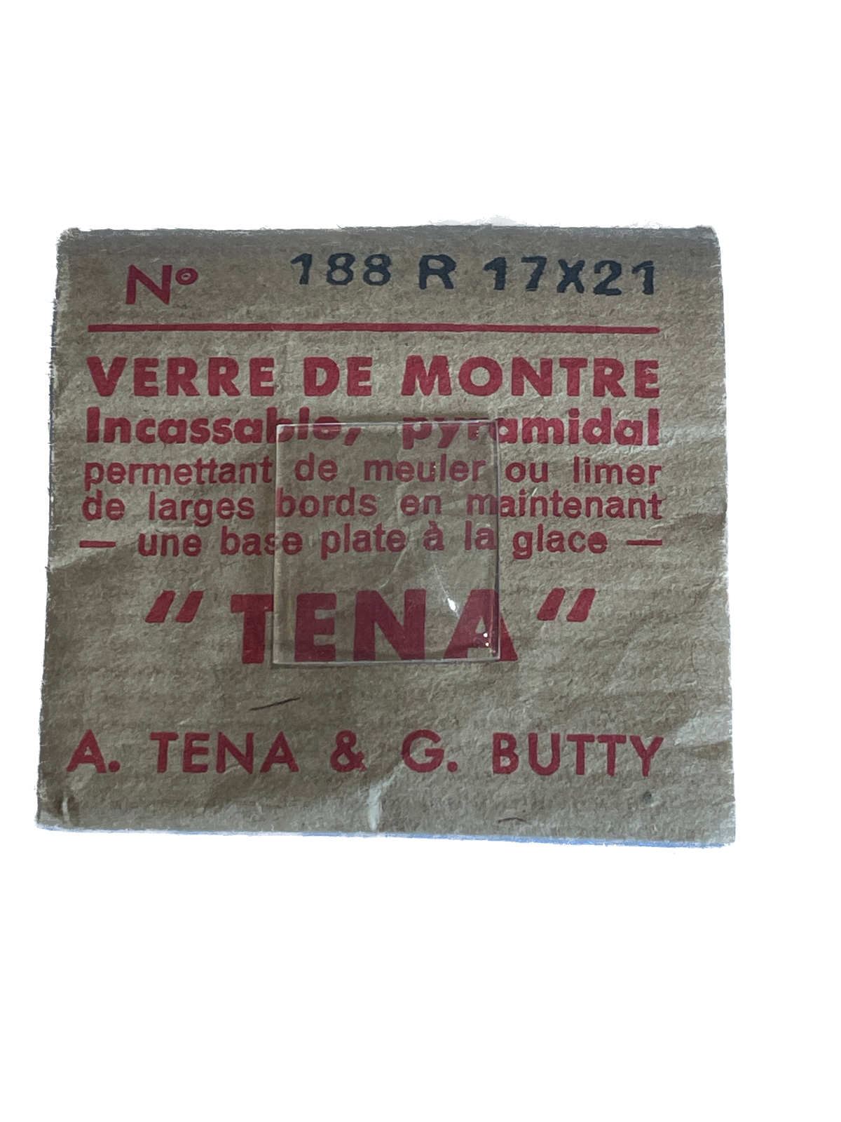 Verre de montre Plexi/Acrylique de forme N°1 à 250 TENA Incassable (Watch glass) – Image 189