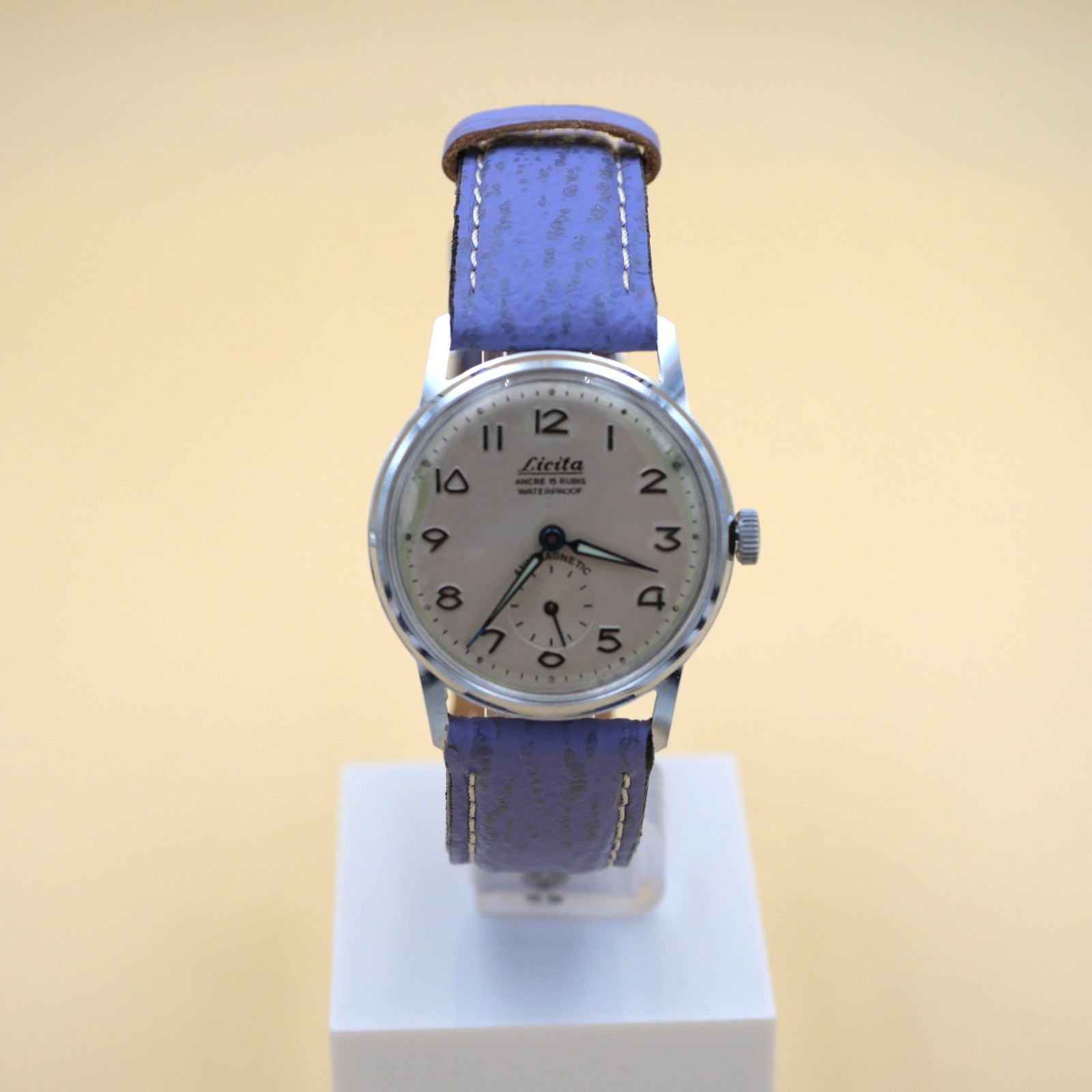 Montre LICITA mécanique Vintage Waterproof 15 Rubis - Cupillard 233 - Contrôlée – Image 2
