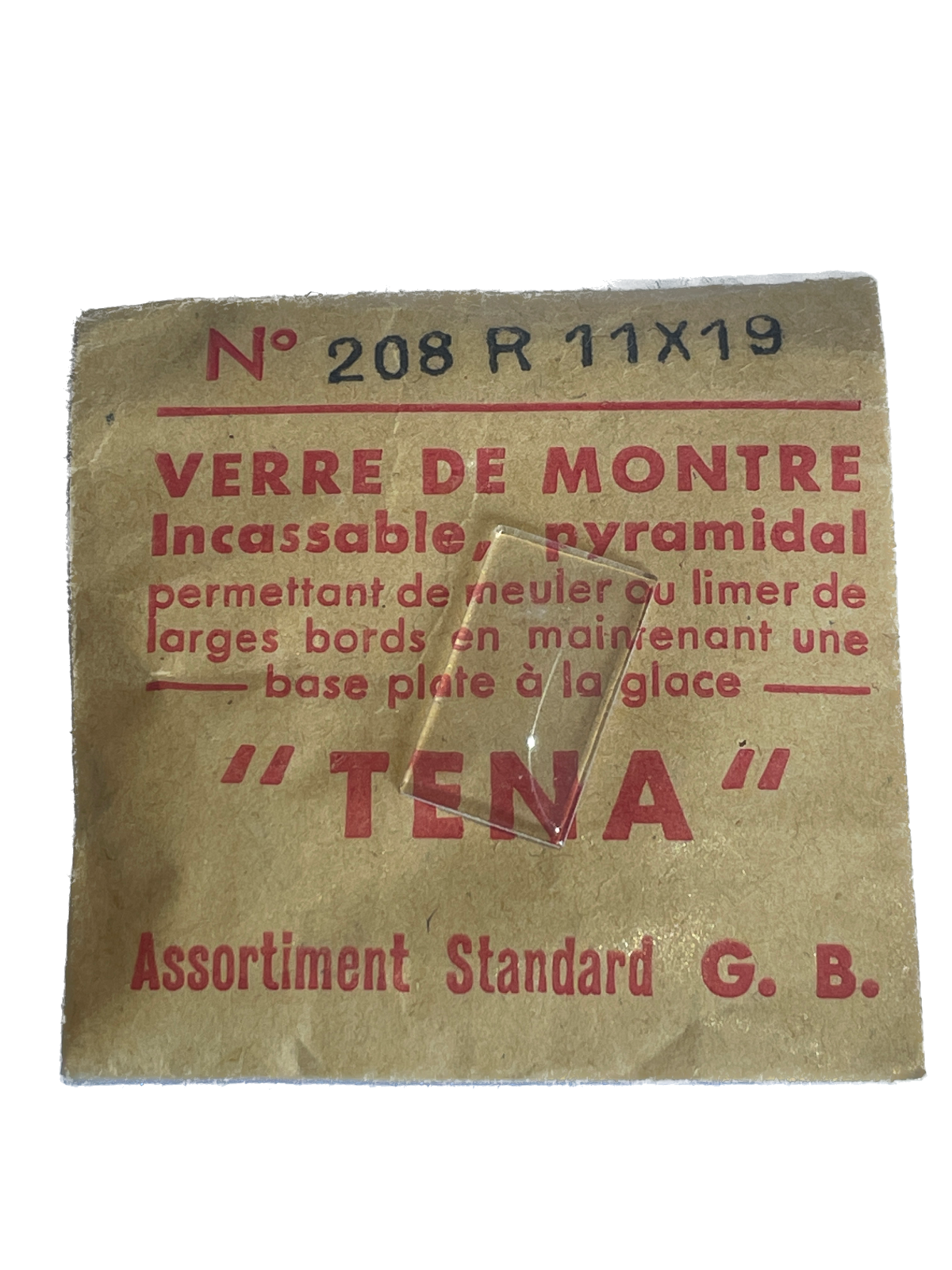 Verre de montre Plexi/Acrylique de forme N°1 à 250 TENA Incassable (Watch glass) – Image 209
