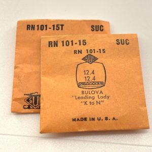 Verre montre SUC RN 101-15/15T- compatible Bulova 12,4x12,4 [NOS] Watch Crystal