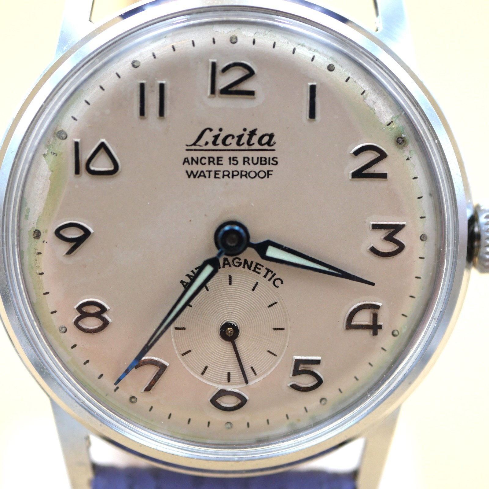 Montre LICITA mécanique Vintage Waterproof 15 Rubis - Cupillard 233 - Contrôlée – Image 5