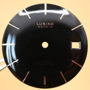 Cadran de montre ETA 2452 - LUSINA Ø28,50mm Date Index Rosés [NOS] Watch dial
