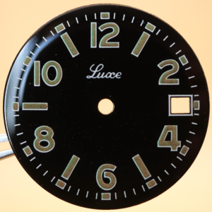 Cadran de montre Plongé ETA 2452 - LUXE Ø28mm Date [NOS] Watch dial