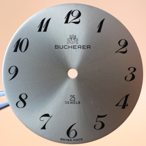 Cadran de montre Champagne ETA 2452 - BUCHERER Ø29,70mm [NOS] Watch dial
