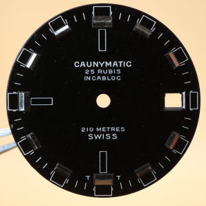 Cadran de montre Plongé ETA 2452 - CAUNY MATIC Ø28mm Date [NOS] Watch dial