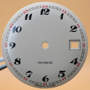 Cadran de montre ETA 2408 - Ø29,70mm Date Index peints [NOS] Watch dial