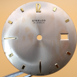 Cadran de montre AS 1701 - STEELCO Ø31mm index dorés [NOS] Watch dial
