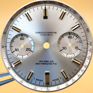 Cadran de montre Chronographe Valjoux 7733 - Ø31mm Index dorés [NOS] Watch dial