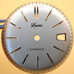 Cadran de montre HS P75 - LUXE Ø30mm Date Index rosés [NOS] Watch dial