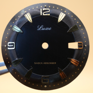 Cadran de montre HS P75 - LUXE Ø30mm Date Index dorés [NOS] Watch dial
