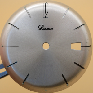 Cadran de montre HS P75 - Ø29,50mm Date Index argentés [NOS] Watch dial