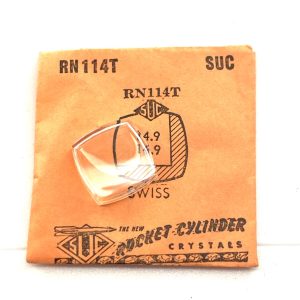 Verre montre SUC RN 114T- SWISS 14,9x14,9 [NOS] (Watch crystal)