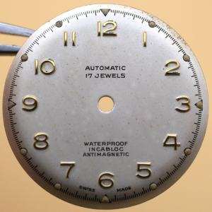 Cadran de montre FELSA 690 - Automatic Ø25,50mm Index dorés [NOS] Watch Dial