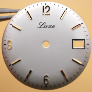 Cadran de montre CUP 233-66 - LUXE Ø27,50mm Index rosés [NOS] Watch Dial
