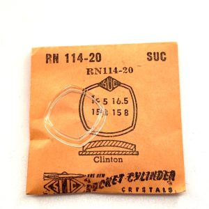Verre montre SUC RN 114-20 - Clinton 16,5x15,8 [NOS] (Watch crystal)