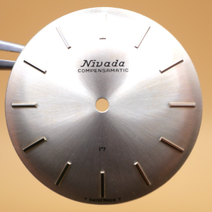 Cadran de montre AV 423 - NIVADA Ø29mm Index argentés [NOS] Watch Dial