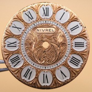 Cadran de montre AV 423 - NIVREL Ø25mm Index romains [NOS] Watch Dial