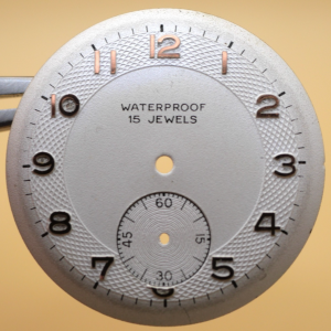 Cadran de montre doré AV 185 - Ø27,80mm Index rosés [NOS] Watch Dial