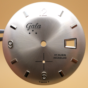 Cadran de montre FHF 81-2 - GALA Ø30mm Index argentés [NOS] Watch Dial