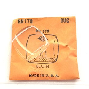 Verre montre SUC RN 170 - ELGIN 21,4x21,4 [NOS] (Watch crystal)